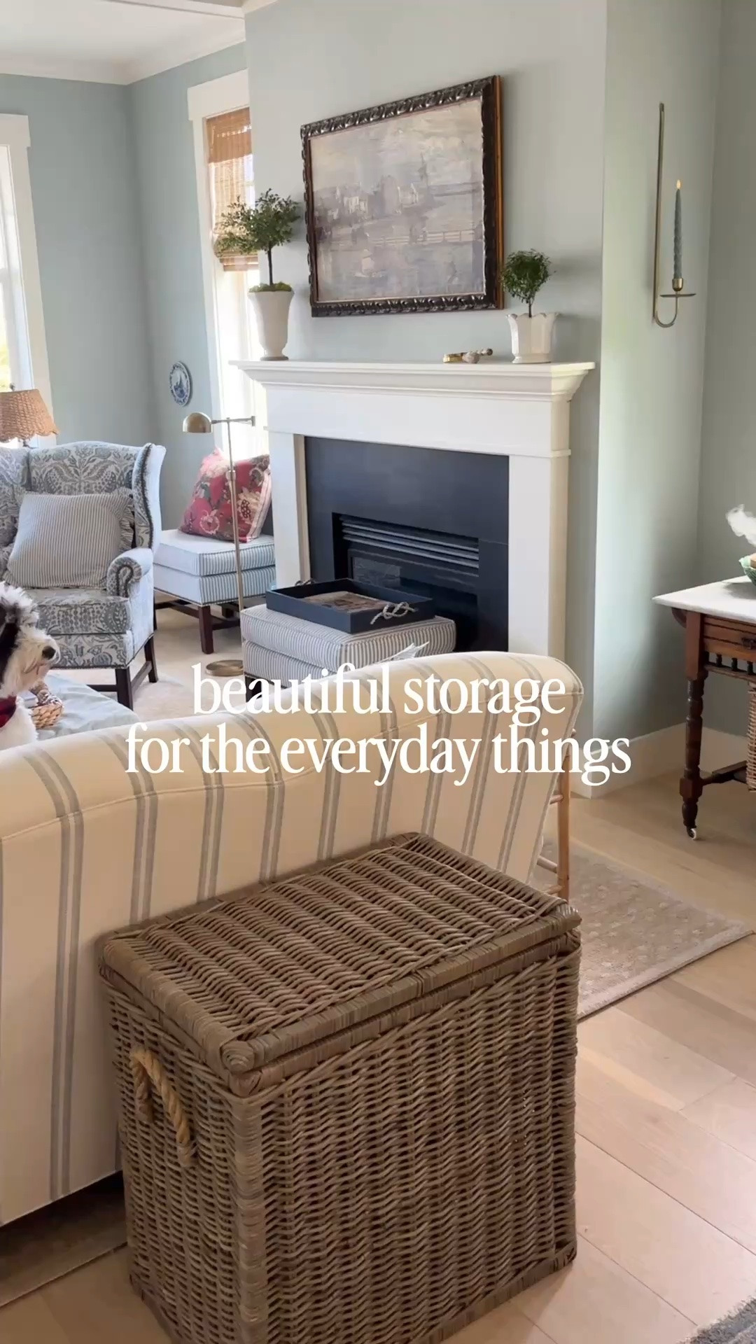 #ad I’ve always loved baskets for the warmth and texture they add, but they’re also one of my favorite ways to keep everyday clutter out of sight. I’m using this new lidded basket from @wayfair to store the toddler toys we bring out when our grandchildren visit. It's great to have them within reach but concealed so it is attractive in the room!

This would also be perfect for extra blankets or linens, pillows, board games, tall pitchers or just about anything...such a versatile and beautiful basket. You could even tuck it beside a chair to serve as an end table, behind a sofa, or in a corner to hold the things you use and love while keeping them close at hand.

#wayfair #wayfairpartner

#LTKHome #LTKmomlife #LTKSaleAlert