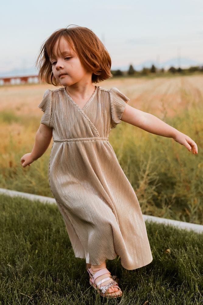 Toddler Athena Pleated Midi Dress | Baltic Born