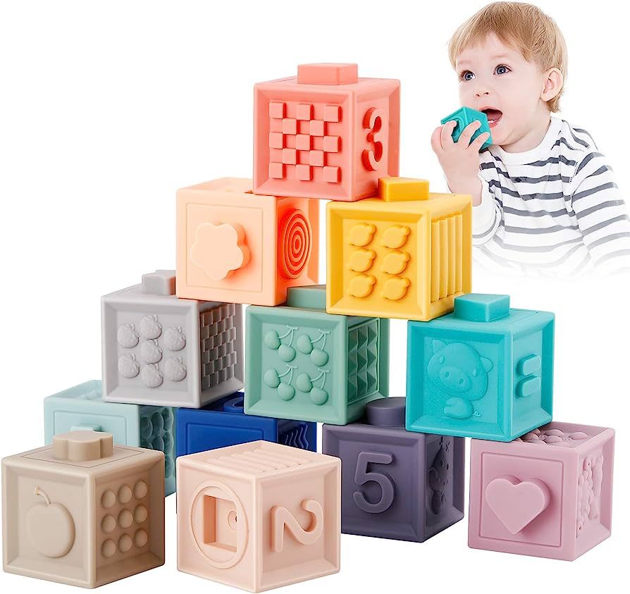 Babyhelen Baby Blocks Soft Building Blocks for 6 12 months Toddlers Babies 3 Year Old - Baby Teet... | Amazon (UK)