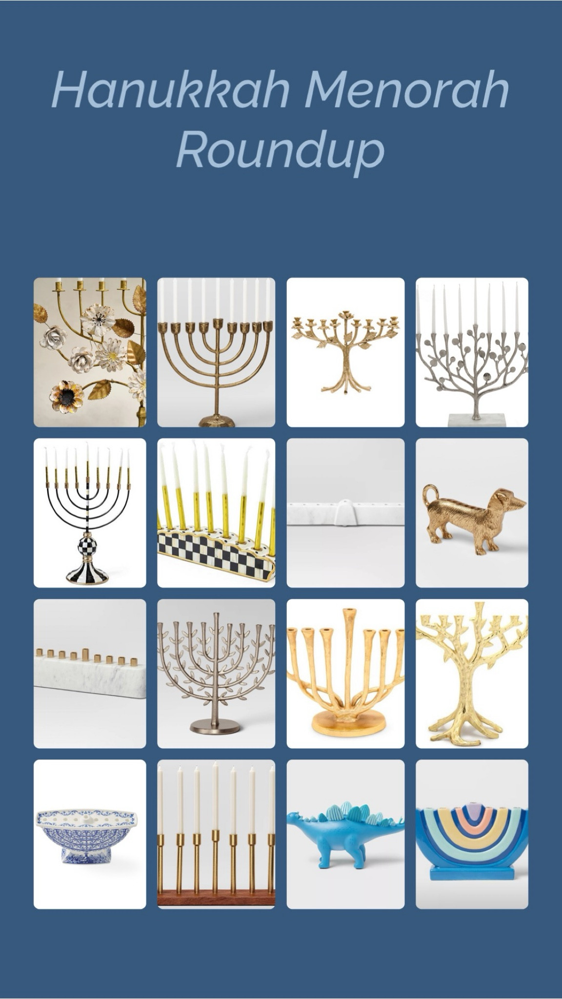 Hanukkah Menorah Roundup! Options for many styles and at many price points! 
