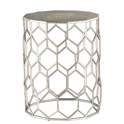 Carmen Metal Accent Table - Antique silver - Aiden Lane | Target