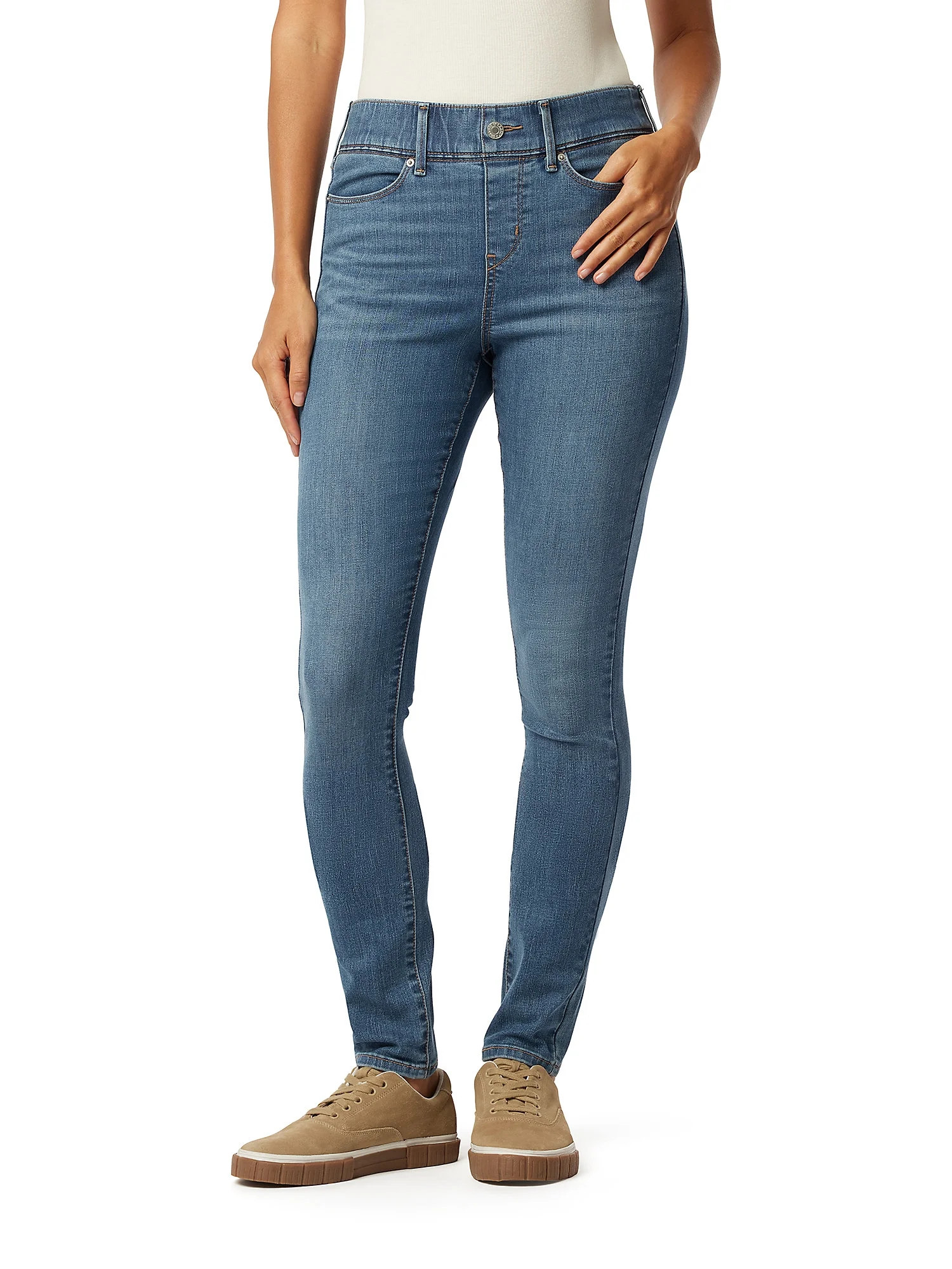 Levi Strauss Signature Women's Shaping Perfect Pull On Skinny Jeans | Walmart (US)