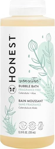 The Honest Company Foaming Bubble Bath | Gentle for Baby | Naturally Derived, Tear-free, Hypoallergenic | Fragrance Free Sensitive, 12 fl oz | Amazon (US)