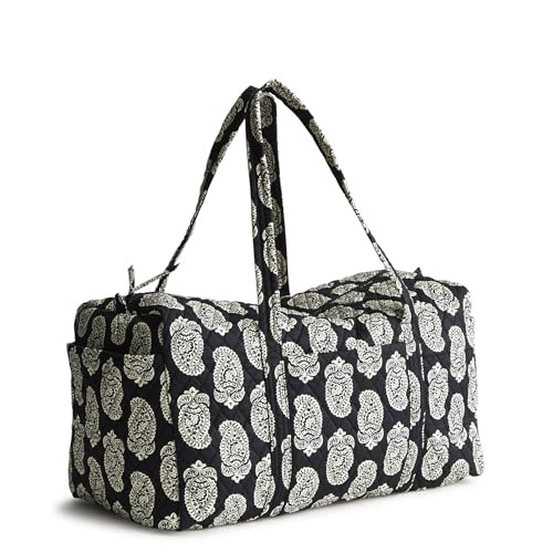 Vera Bradley Women's Cotton Large Original Duffel, Iconic Paisley Moonless Night, One Size | Amazon (US)