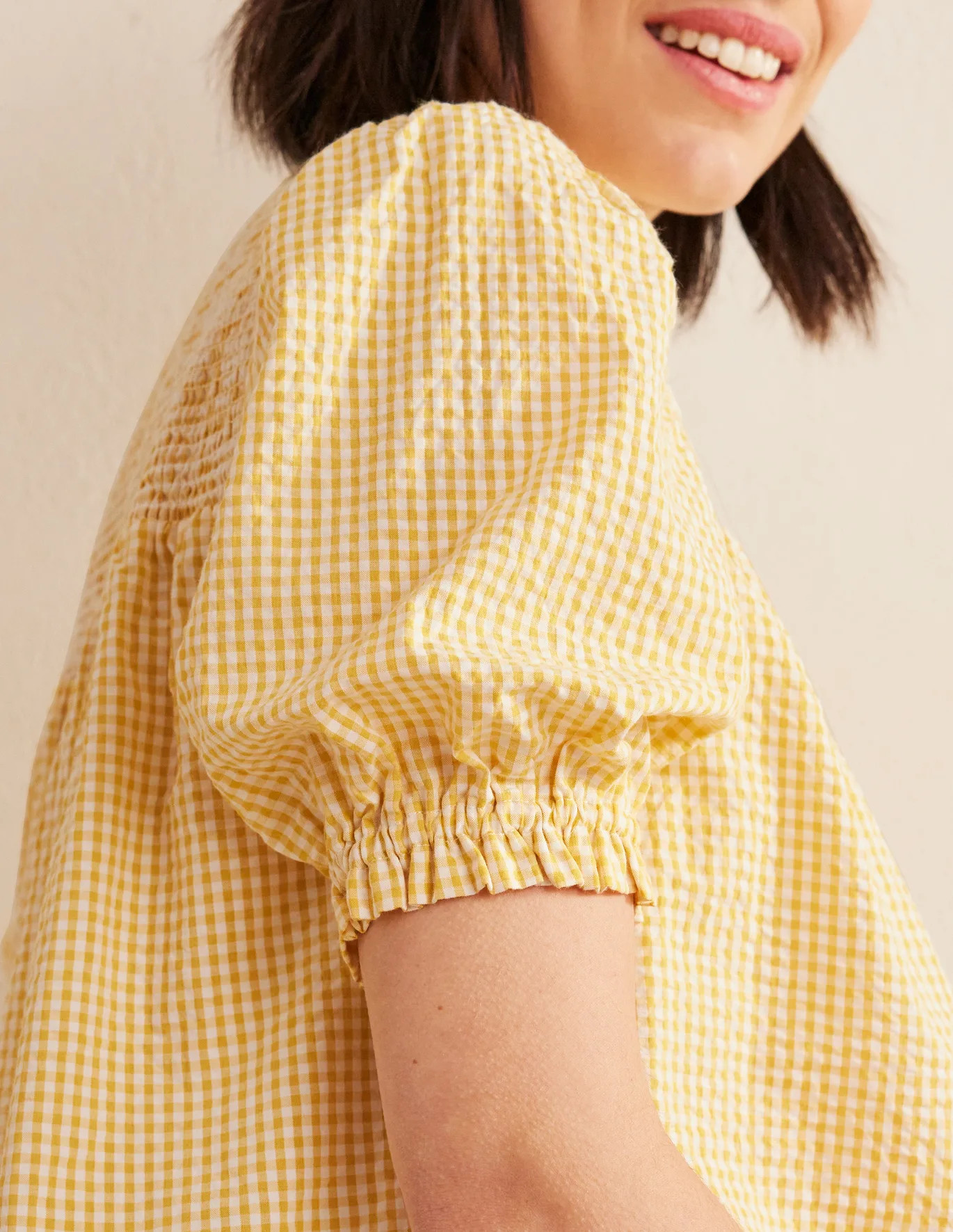 Puff Sleeve Seersucker Popover | Boden (US)