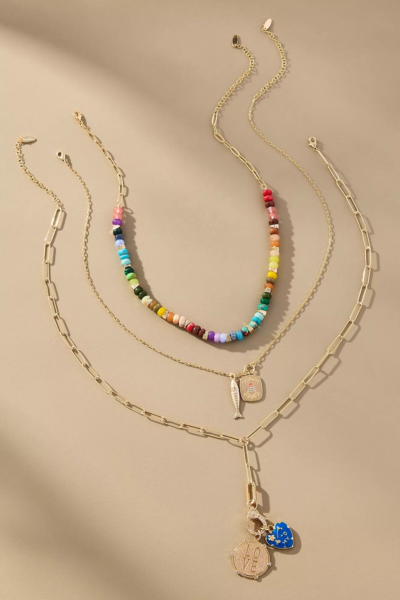 Shades of Sea Layered Necklaces: Charm Edition | Anthropologie (US)