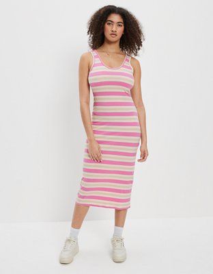AE Ribbed Knit Midi Dress | American Eagle Outfitters (US & CA)