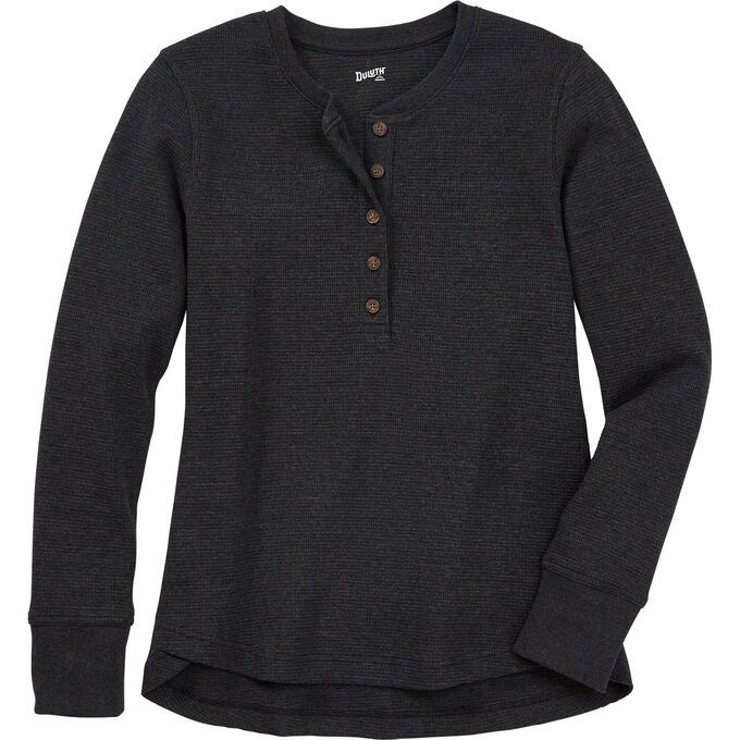 Women's Burly Thermal Long Sleeve Henley | Duluth Trading Company