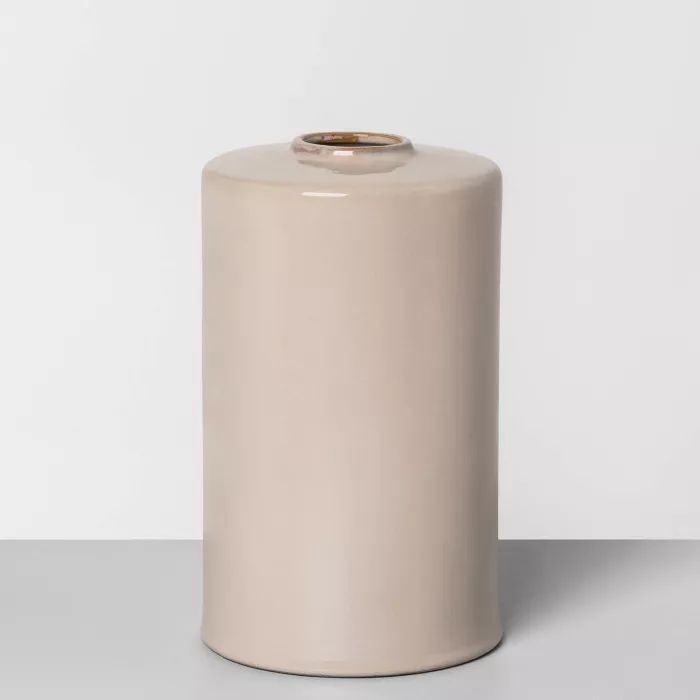 10" Ceramic Vase Taupe - Hearth & Hand™ with Magnolia | Target