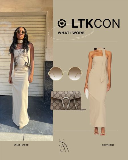 Night out for night out! - taupe maxi dress, Gucci slingback pumps, Gucci mini bag, round framed sunglasses 

#LTKparties #LTKstyletip #LTKCon