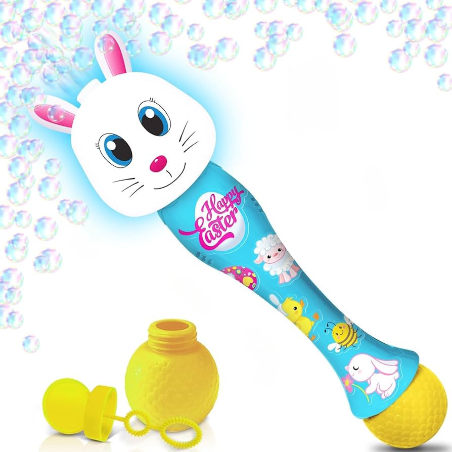 ArtCreativity Easter Bunny Bubble Wand, Easter Basket Stuffers for Toddler, 14" Light Up Automati... | Amazon (US)