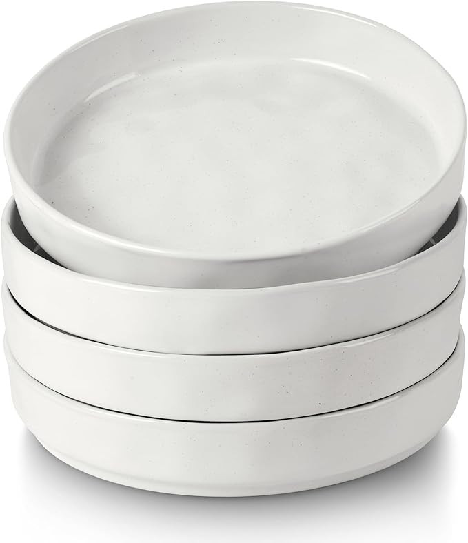 LIANYU Wide Shallow Pasta Bowls Set of 4, Deep Dinner Salad Plates, 8.25" Large Ceramic Serving B... | Amazon (US)