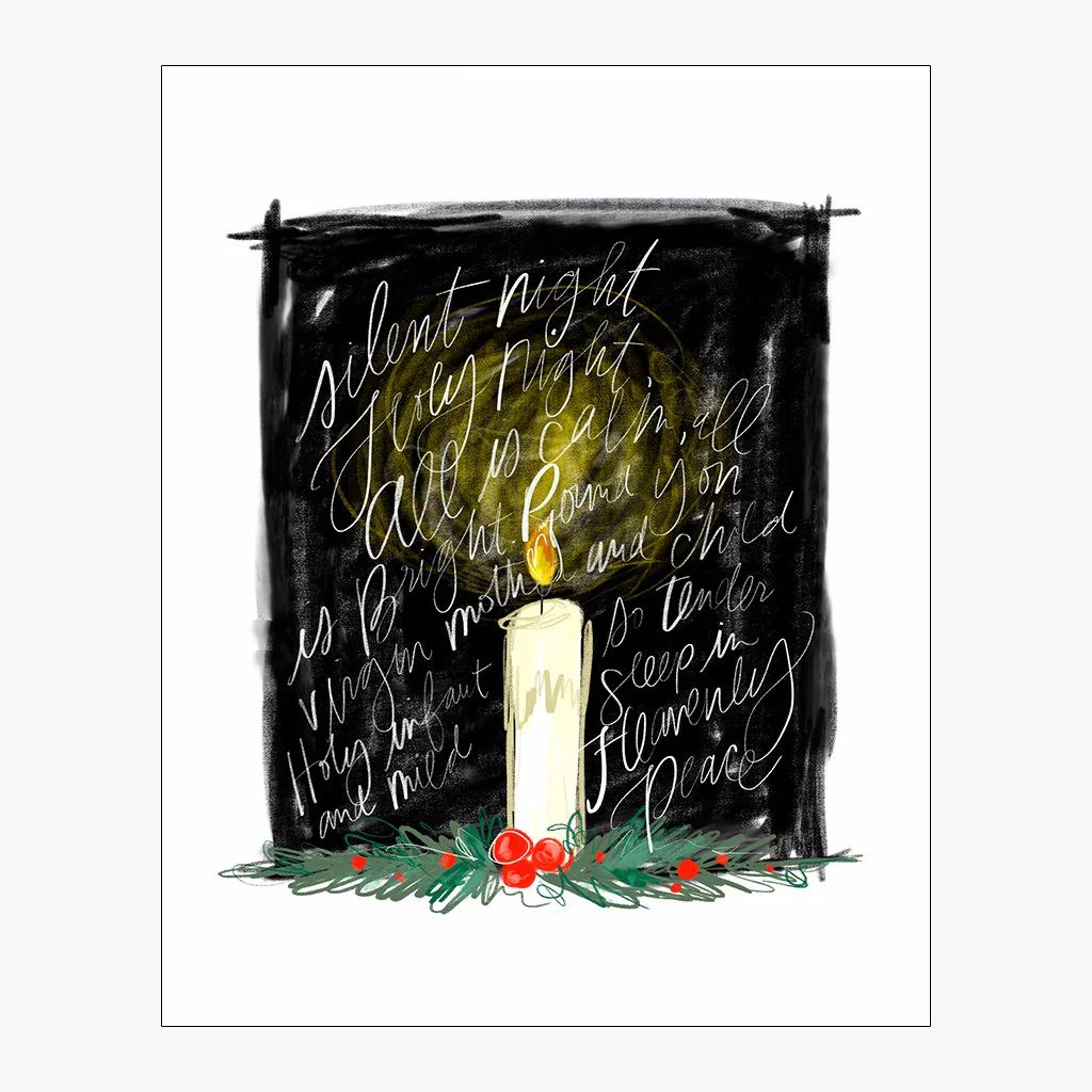 Silent Night Candle | Lindsay Letters, LLC