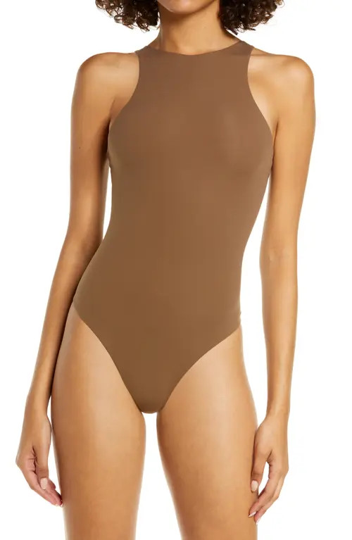 SKIMS Fits Everybody High Neck Bodysuit in Oxide at Nordstrom, Size Medium | Nordstrom
