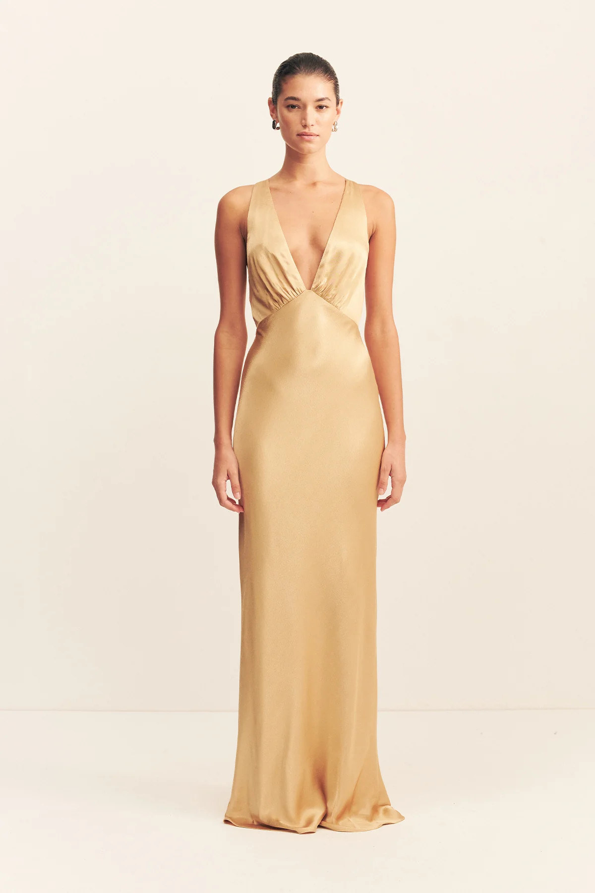 Oliviera Plunged Cross Back Maxi Dress | Taffy | Dresses | Shona Joy | Shona Joy