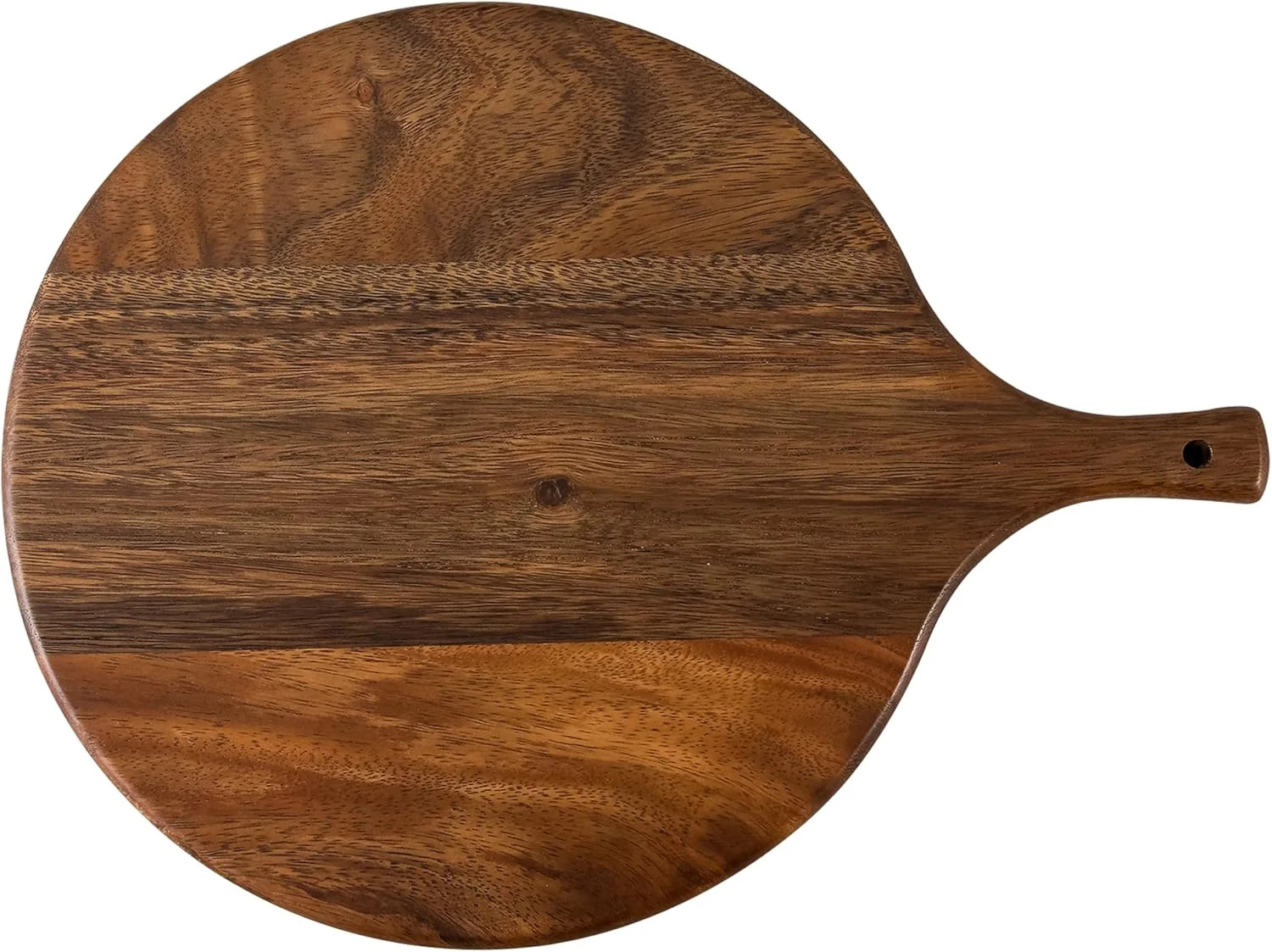SOFE Walnut Wood Pizza Serving Board, 12" Round Thick Cutting Board with Handle, Decorative Woode... | Walmart (US)