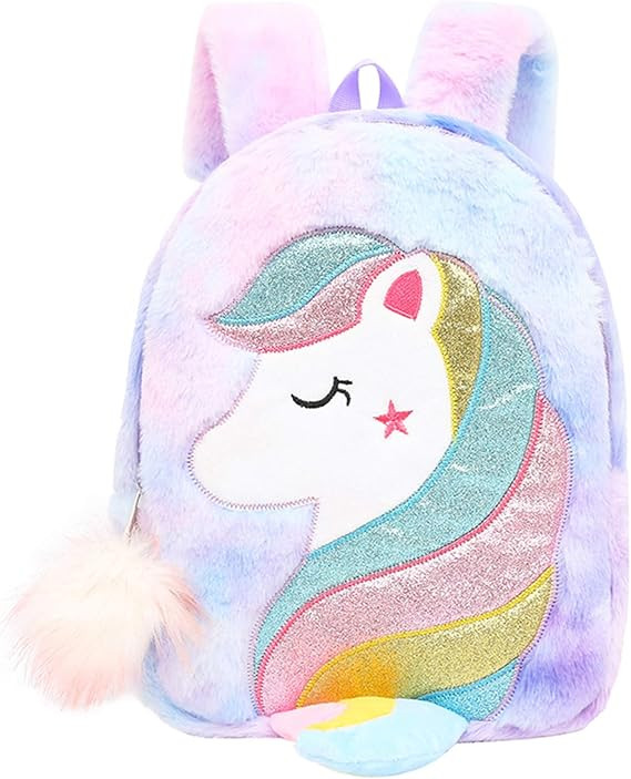 CBOALOGR Cute Plush Unicorn Toddler Small Backpack Little Plush Bookbag for Girls 3 to 6 years ol... | Amazon (US)