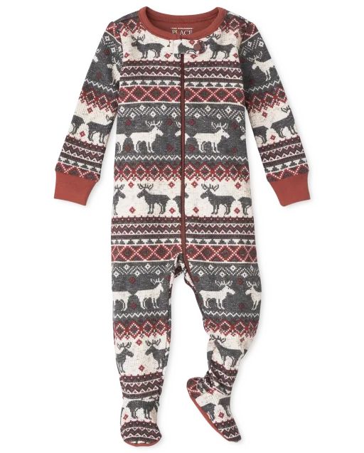 Unisex Baby And Toddler Matching Family Christmas Long Sleeve Thermal Reindeer Fairisle Snug Fit ... | The Children's Place