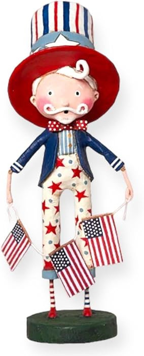 Lori Mitchell Sam I Am Polyresin Patriotic American Flag - One Patriotic Figurine Inches - 15520 ... | Amazon (US)