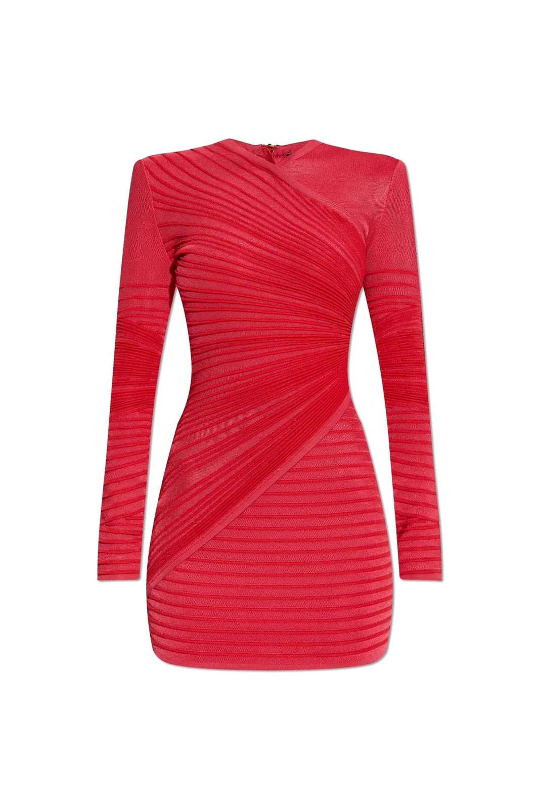 Balmain Wrap Effect Fitted Mini Dress | Cettire Global