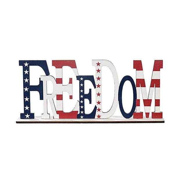 4th of July Decorations,WQQZJJ Home Decor Deals Independence Day Day Decoration Wooden Letter Dec... | Walmart (US)