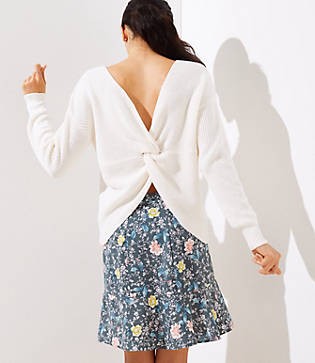 LOFT Twist Back Sweater | LOFT