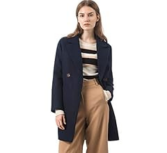 Allegra K Women's Notched Lapel Double Breasted Raglan Winter Coats | Amazon (US)
