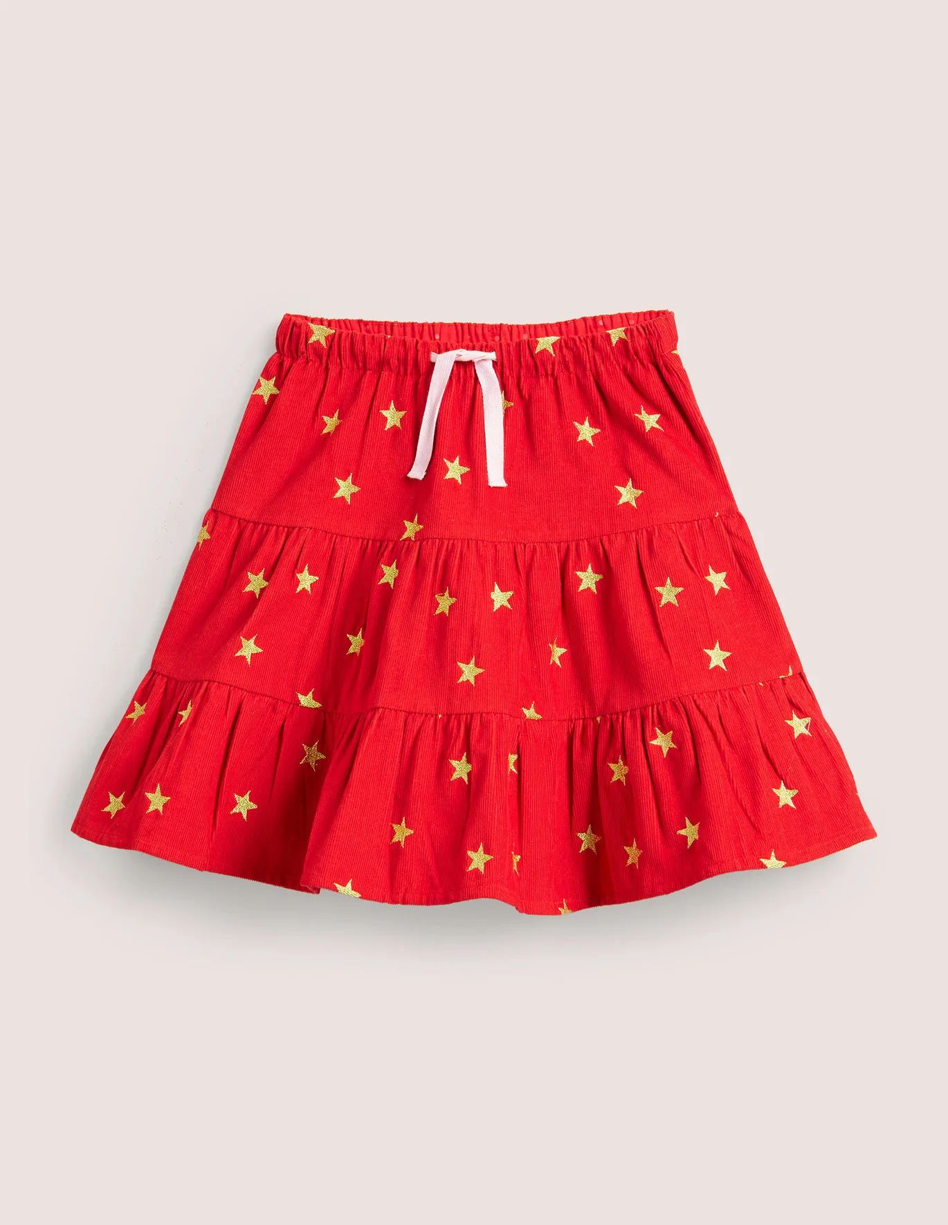 Embroidered Twirly Midi Skirt - Rockabilly Red | Boden (US)