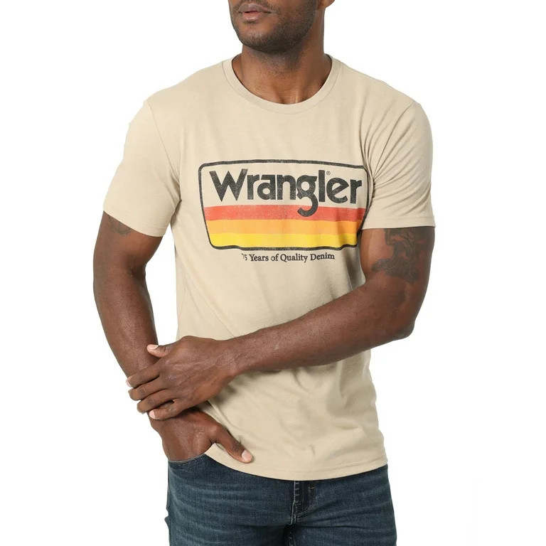 Wrangler Men's Short Sleeve 75th Anniversary Knit Tee, Sizes S-3XL - Walmart.com | Walmart (US)