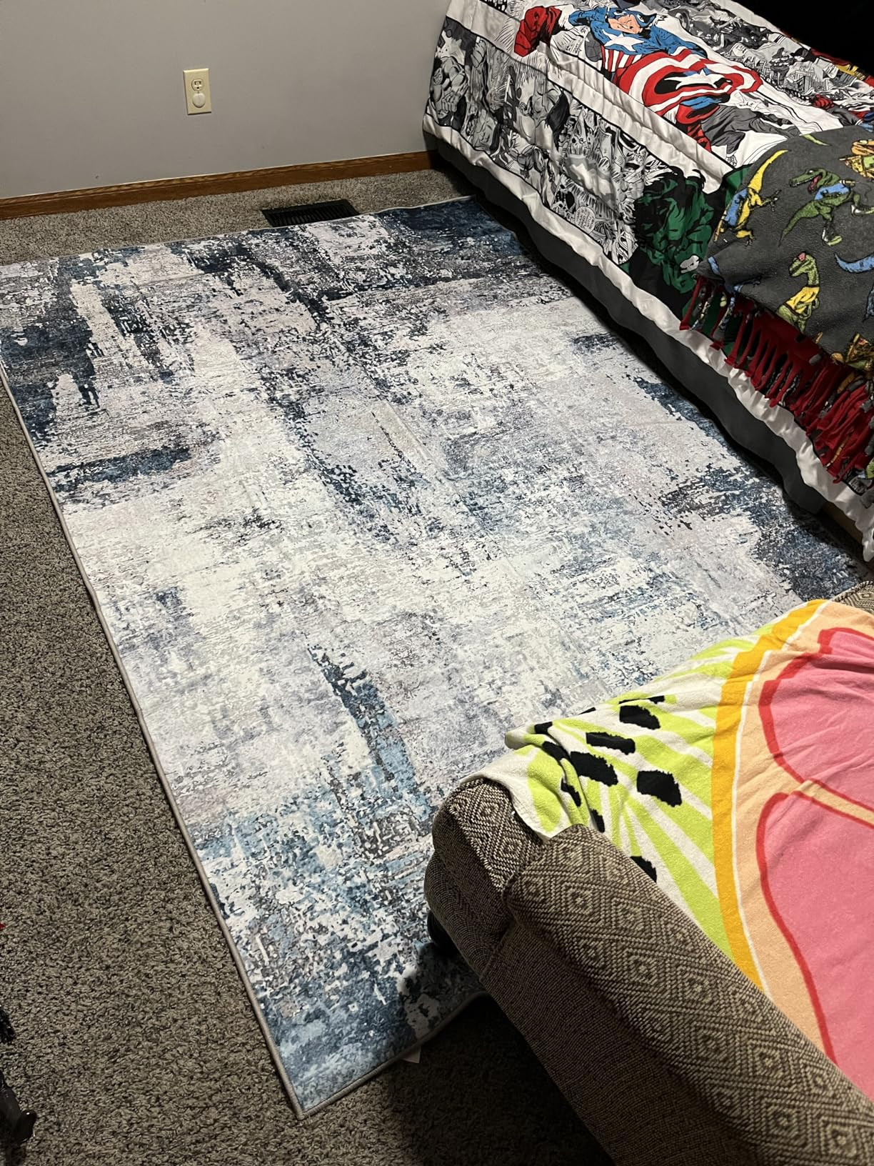 Washable Rug, Ultra Soft Area Rug 8x10, Non Slip Vintage Rug Foldable, Stain Resistant Rugs for L... | Amazon (US)
