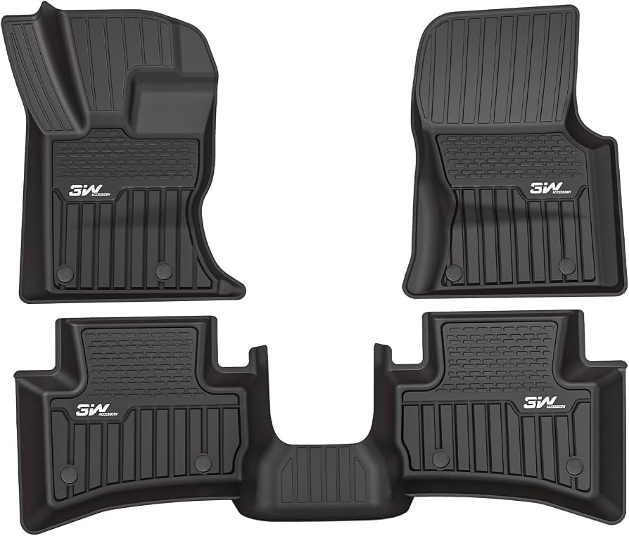 3W Floor Mats Fit 2017-2025 Range Land Rover Velar/Jaguar F-Pace, TPE All Weather Custom Fit Floo... | Amazon (US)