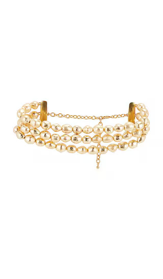 Nora Choker in Gold Foil Wood | Revolve Clothing (Global)