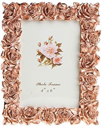 Memorecoder Resin Picture Frame Rose Flower Decorative with High Definition PVC Plexi Glass Sheet fo | Amazon (US)