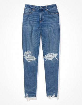 AE Stretch Ripped Curvy Mom Jean | American Eagle Outfitters (US & CA)