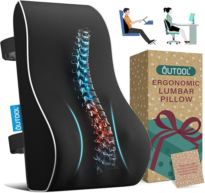QUTOOL Lumbar Support Pillow with DIY Gift Box - Birthdays Gifts for Women Men, Ergonomic Back Su... | Amazon (US)