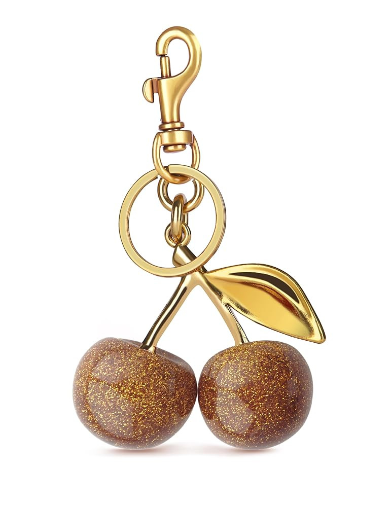 OVRUNS Cherry Bag Charm Cute Cherry Accessories Sparkling Purse Charms for Women | Amazon (US)