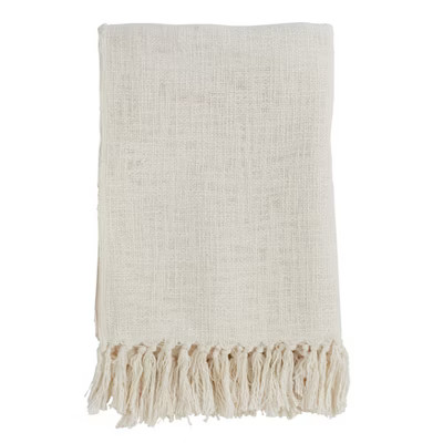 50"x60" Solid Tasseled Throw Blanket - Saro Lifestyle | Target