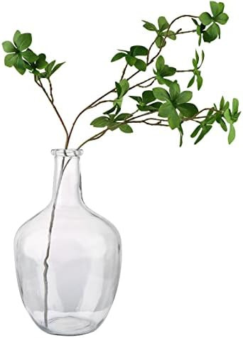 PINIWON Large Clear Glass Vase, 11.2'' H x 7.1'' W, Bubble Flower Vase for Pampas Grass, Stout Ju... | Amazon (US)