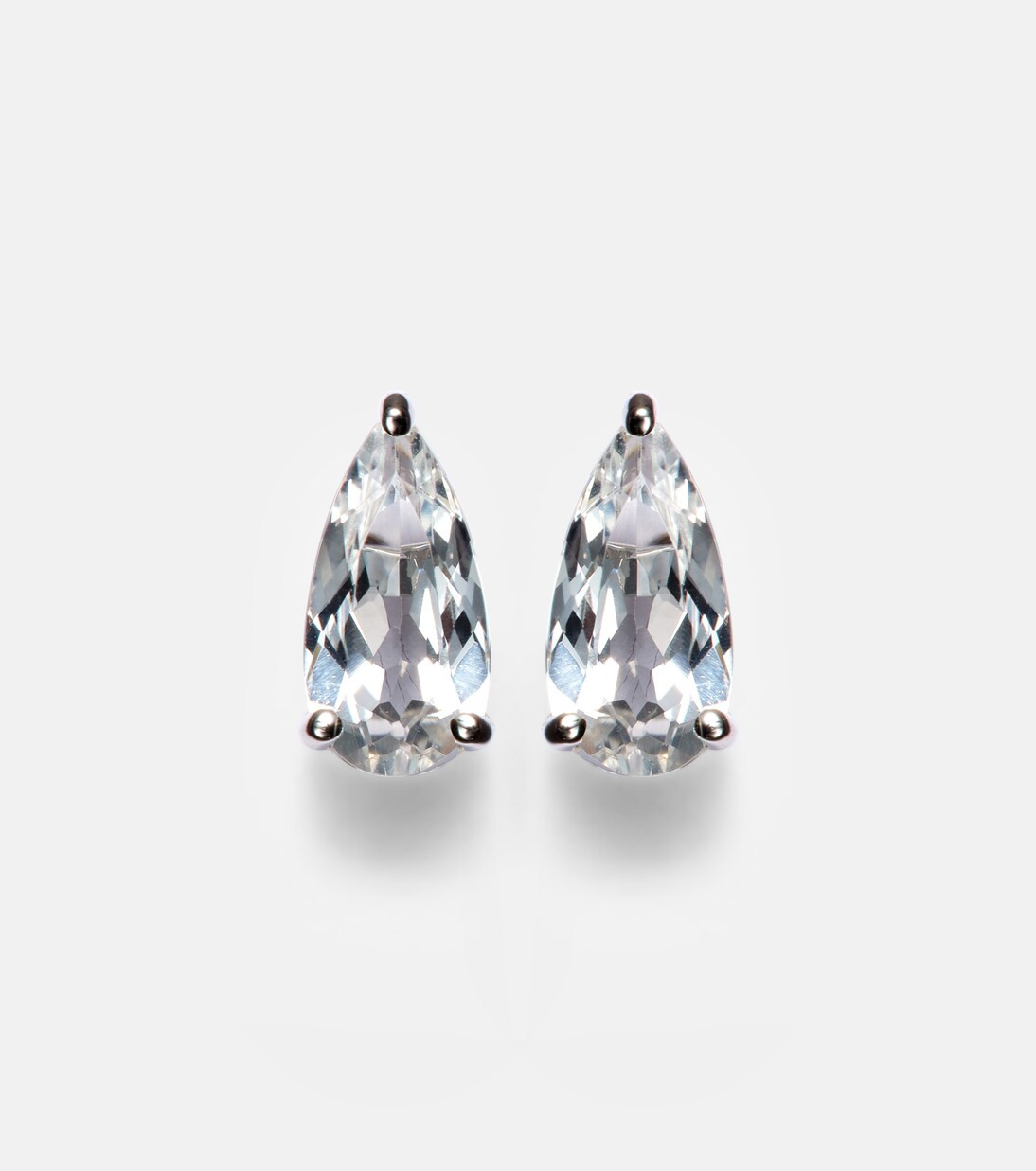Ayda 14kt white gold stud earrings with topaz | Mytheresa (US/CA)