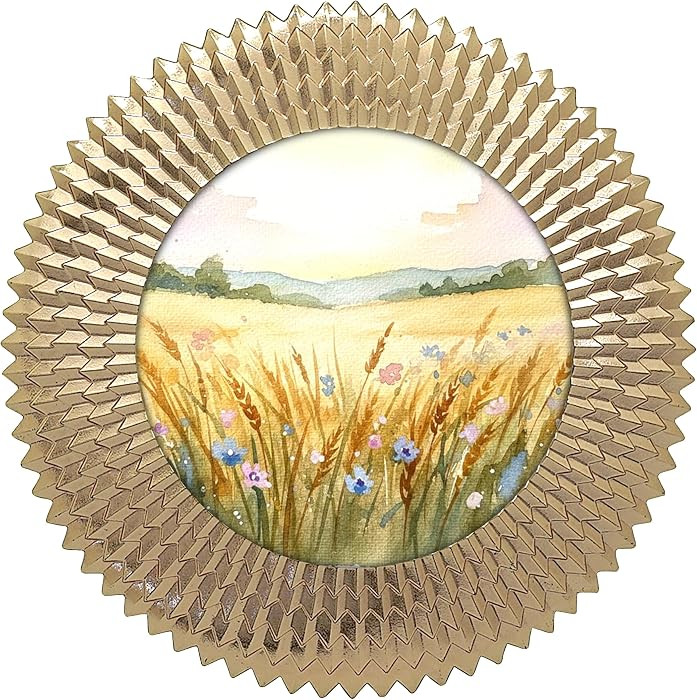 Circular Radiate Wide Boarder Photo Frame / 4x4 In | For Tabletop Display | Perfect for Home Deco... | Amazon (US)