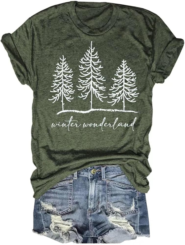 Winter T-Shirt for Women Family Christmas Party Tops Funny Xmas Baby It's Cold Outside Snowman Gr... | Amazon (US)