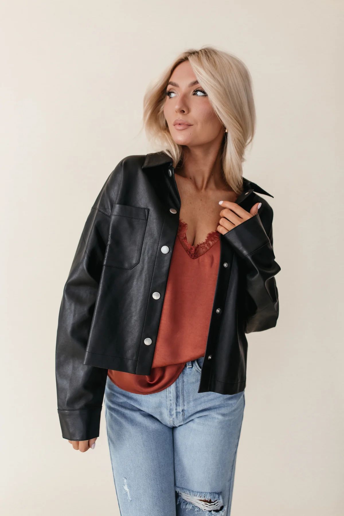 Faux Leather Jacket- FINAL SALE | The Post