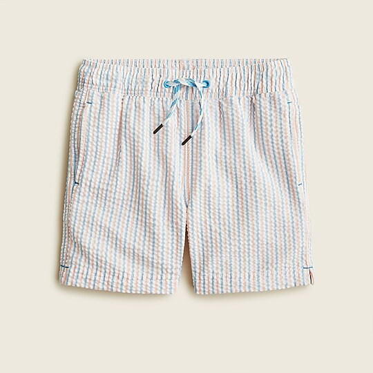 Boys' seersucker swim trunk with UPF 50+ | J. Crew US