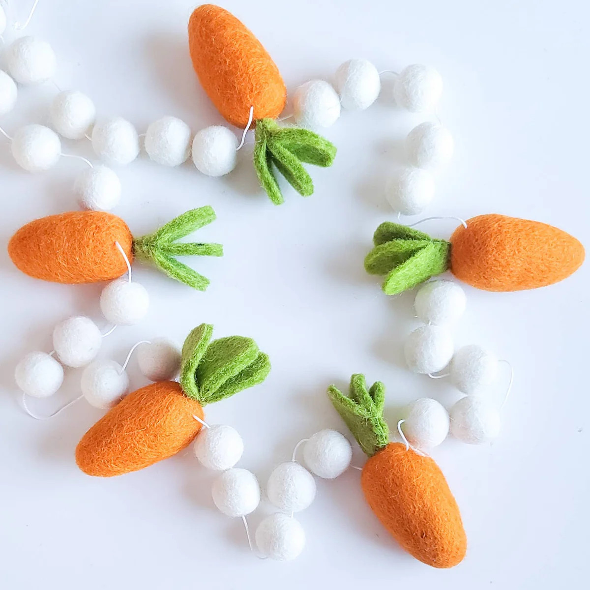 Easter Carrot Handmade Felt Garland | Ellie and Piper