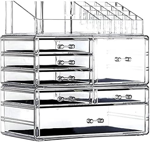Amazon.com: Cq acrylic Clear Makeup Organizer And Storage Stackable Extra Large Skin Care Cosmeti... | Amazon (US)