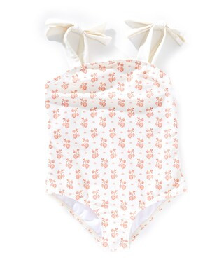 x Kristin Ellen Hockman Little Girls Sybil Square Neck Floral One-Piece Swimsuit | Dillard's