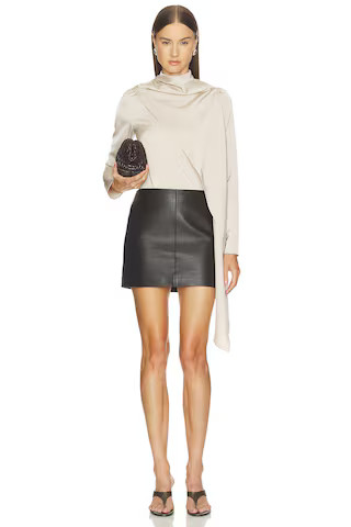 ALL THE WAYS Payton Drape Top in Beige. - size L | Revolve Clothing (Global)