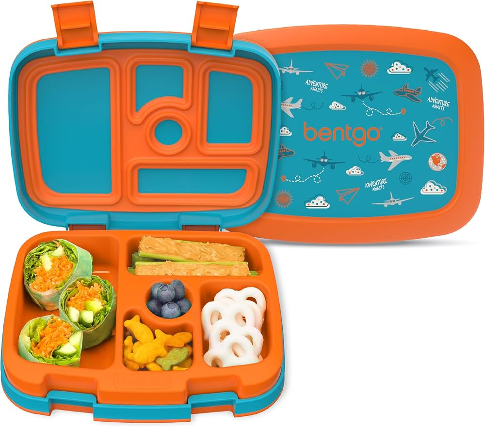 Bentgo Kids Prints Leak-Proof, 5-Compartment Bento-Style Kids Lunch Box - Ideal Portion Sizes for... | Amazon (US)