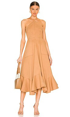 Cinq a Sept Audrey Dress in Gold from Revolve.com | Revolve Clothing (Global)