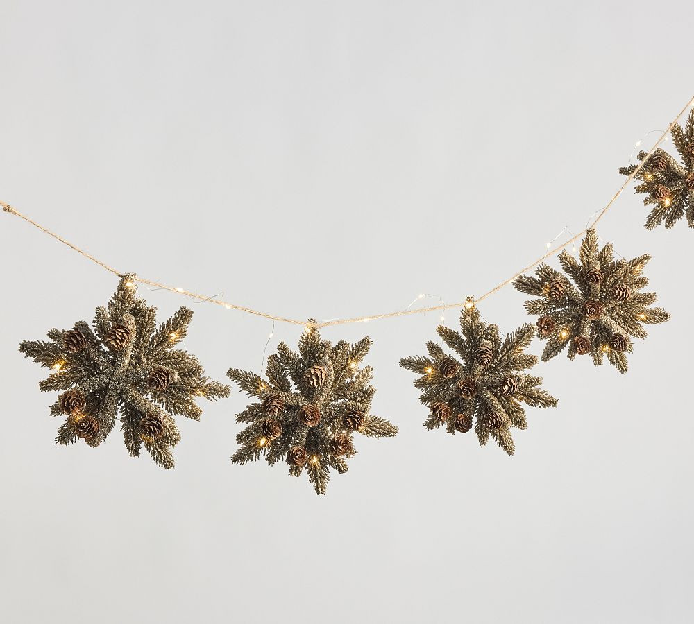 Lit Bottlebrush Garland | Pottery Barn (US)